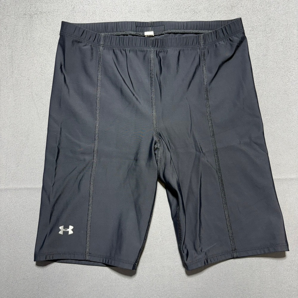 Under Armour Mens Black Compression Shorts HeatGear Athletic Base Layer Large